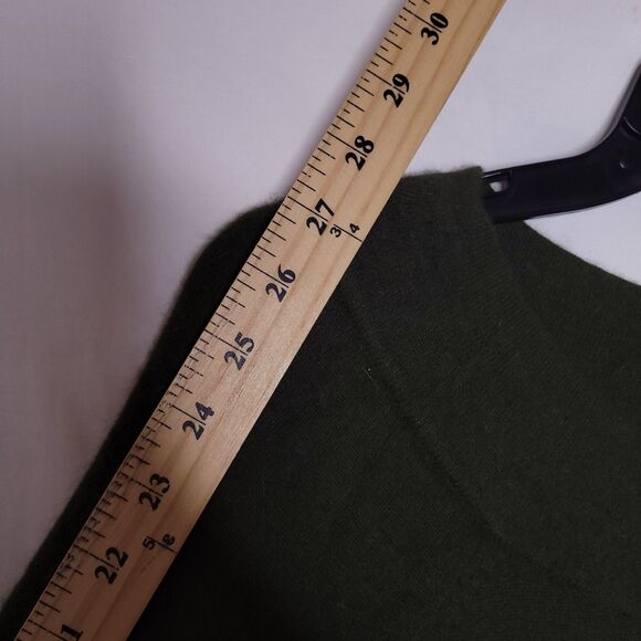 Sarah Spencer Sweater Large Green Angora Rabbit Hair Lambswool - Picture 8 of 10